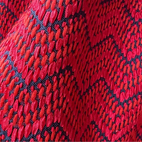 Etro Pink and Red Smocked Skater Mini Skirt - Picture 2 of 6